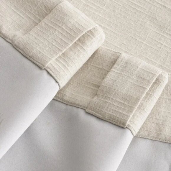 NWT Cotton Slub Room Darkening Curtain in Natural l 48 x 84 - Picture 4 of 4